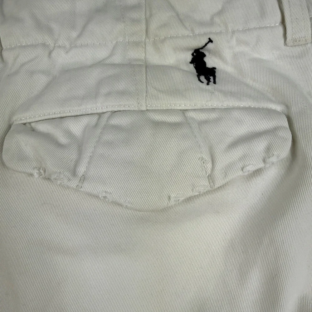 Vintage Polo Ralph‎ Lauren Mens 33 Chino Shorts White Cotton Preppy Casual
